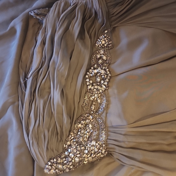 Grey Marchesa Beaded Gown - Picture 6 of 9
